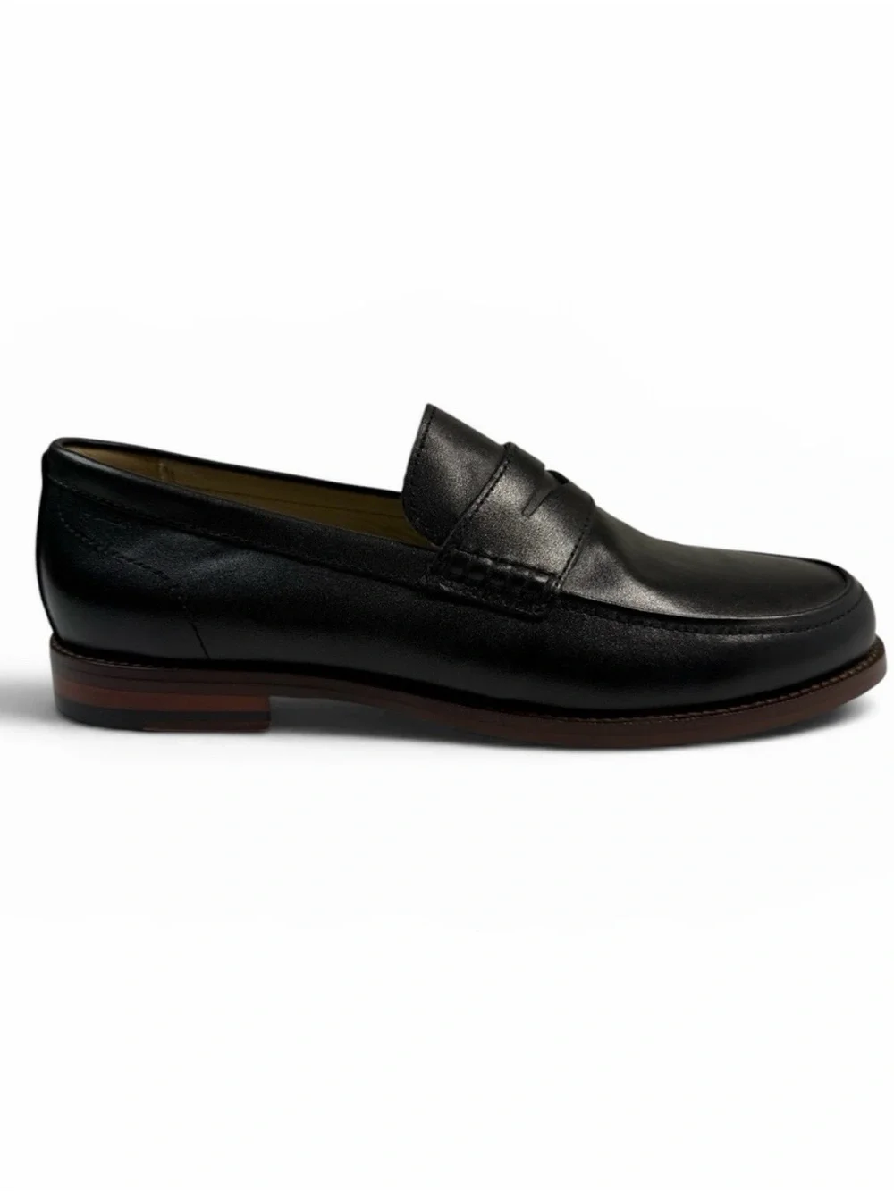 Banana Republic Men's Black Leather Penny Loafers Size 9 NWOB